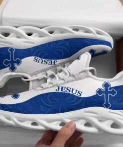 Jesus Running Sneakers Blue White Max Soul Shoes For Men And Women