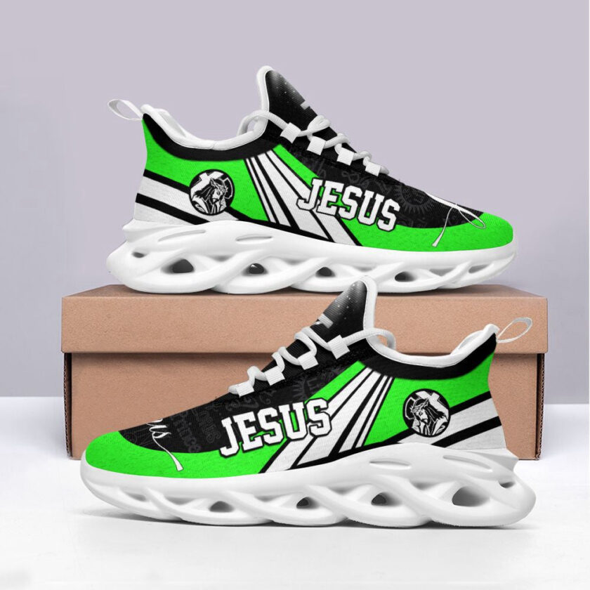 Jesus Running Sneakers Green Max Soul Shoes For Men And Women - Image 2