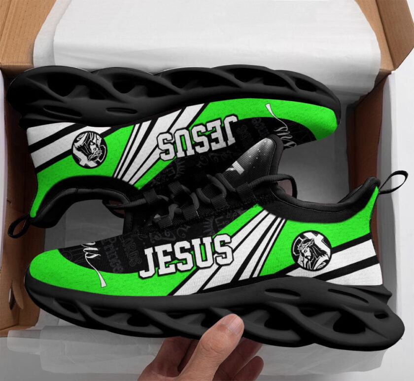 Jesus Running Sneakers Green Max Soul Shoes For Men And Women - Image 3