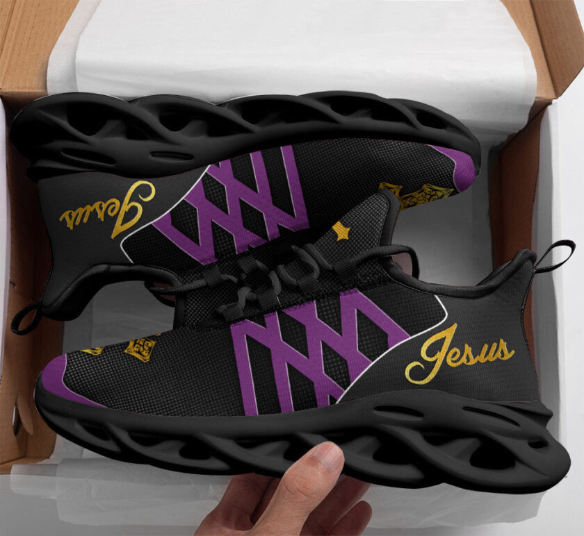 Jesus Running Sneakers Purple Max Soul Shoes For Men And Women - Image 4