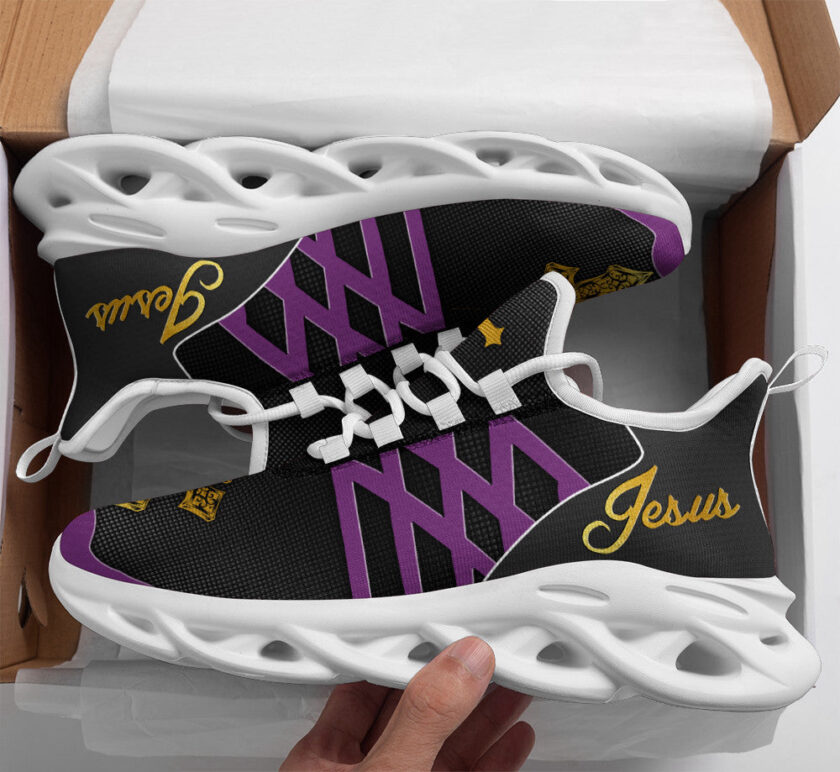 Jesus Running Sneakers Purple Max Soul Shoes For Men And Women - Image 3