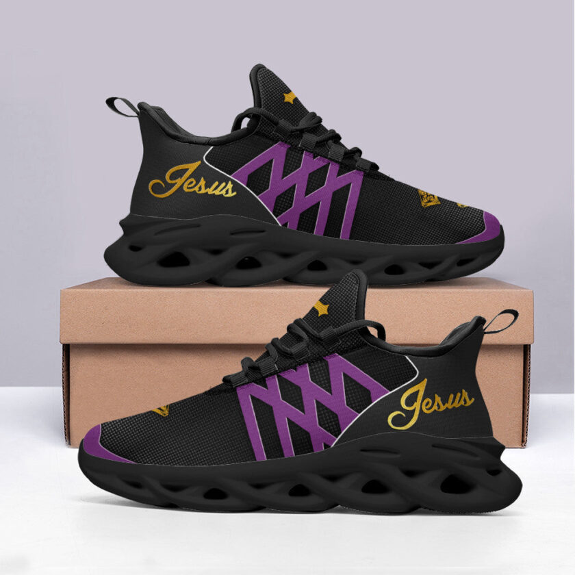 Jesus Running Sneakers Purple Max Soul Shoes For Men And Women - Image 2