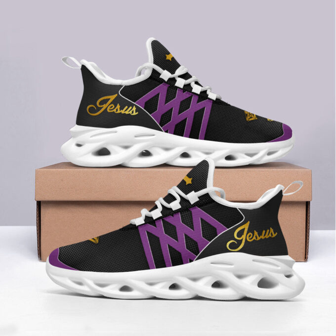 Jesus Running Sneakers Purple Max Soul Shoes For Men And Women