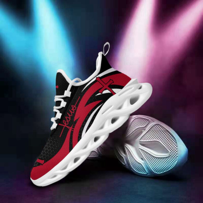 Jesus Running Sneakers Red 1 Max Soul Shoes For Men And Women - Image 3