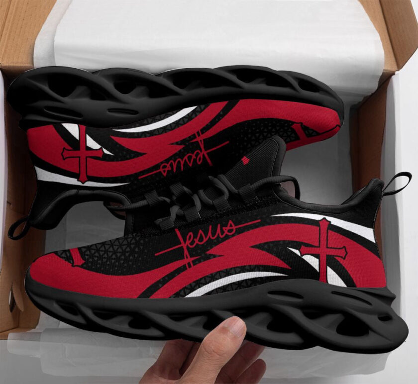 Jesus Running Sneakers Red 1 Max Soul Shoes For Men And Women - Image 2