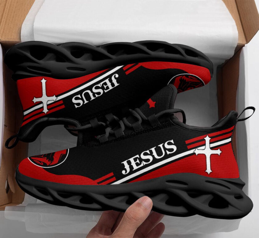 Jesus Running Sneakers Red 2 Max Soul Shoes For Men And Women - Image 2