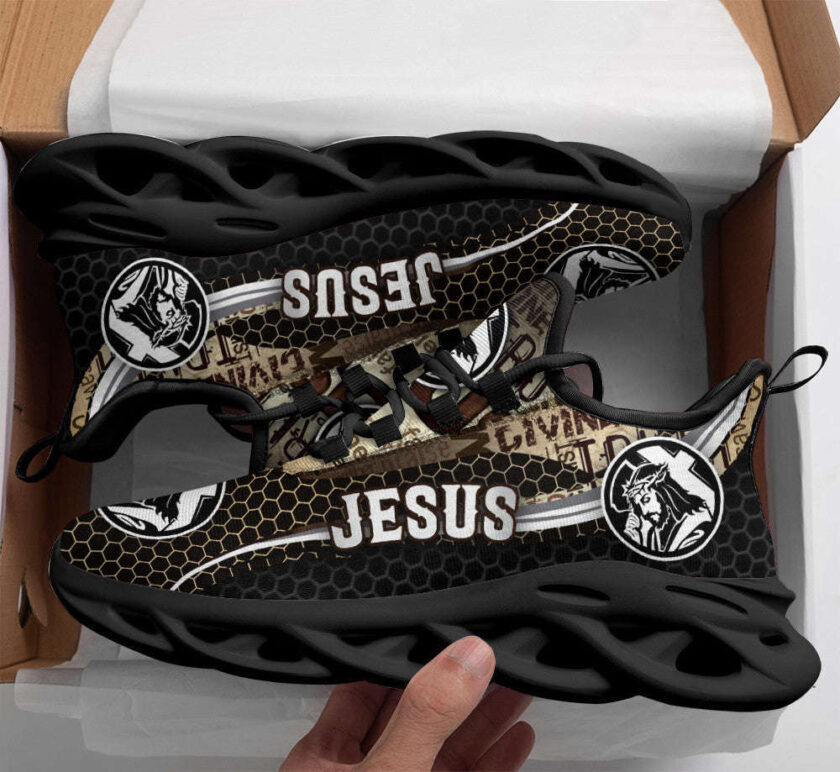 Jesus Running Sneakers White Black Max Soul Shoes For Men And Women - Image 2
