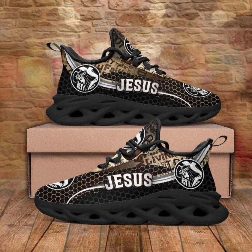Jesus Running Sneakers White Black Max Soul Shoes For Men And Women - Image 3