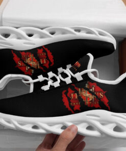 Jesus Saved My Life Running Sneakers Black Max Soul Shoes  For Men And Women