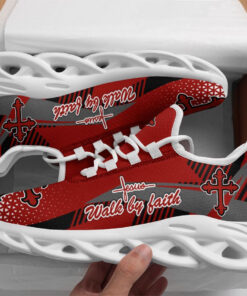Jesus Walk By Faith Red Running Sneakers 2 Max Soul Shoes  For Men And Women