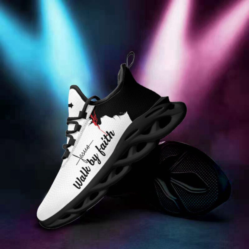 Jesus Walk By Faith Running Sneakers Max Soul Shoes For Men And Women - Image 4