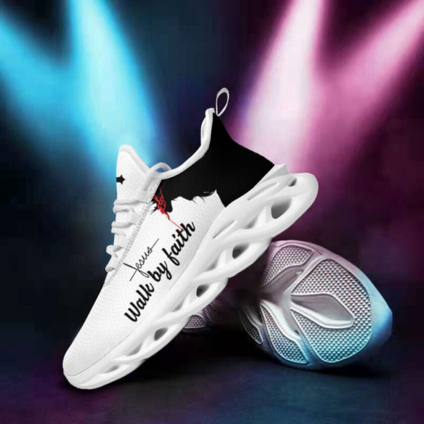 Jesus Walk By Faith Running Sneakers Max Soul Shoes For Men And Women - Image 3