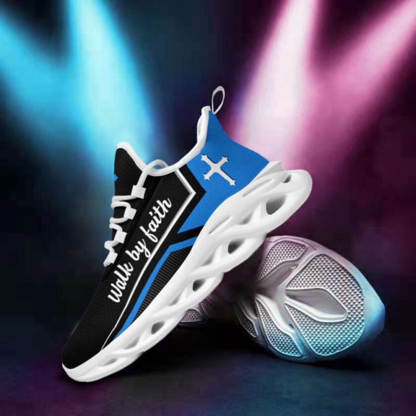 Jesus Walk Red By Faith Running Sneakers Max Soul Shoes For Men And Women - Image 3
