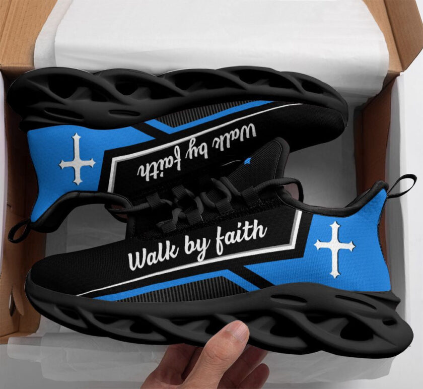 Jesus Walk Red By Faith Running Sneakers Max Soul Shoes For Men And Women - Image 2