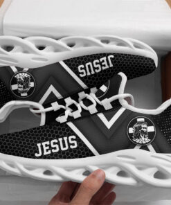 Jesus White And Black Running Sneakers Max Soul Shoes For Men And Women