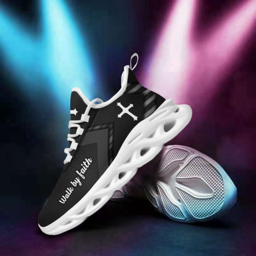 Jesus White Black Running Sneakers 2 Max Soul Shoes For Men And Women - Image 3