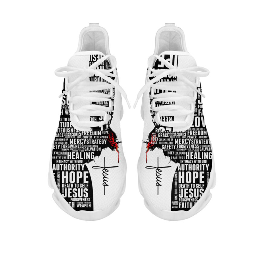 Jesus White Black Running Sneakers Max Soul Shoes For Men And Women - Image 3