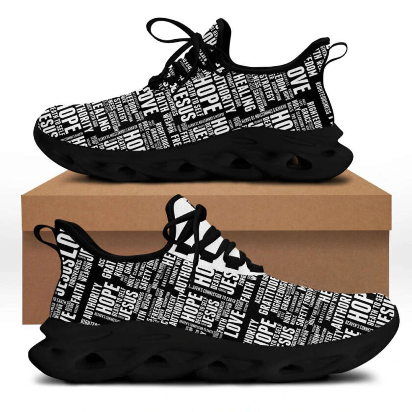 Jesus White Black Running Sneakers Max Soul Shoes For Men And Women - Image 2