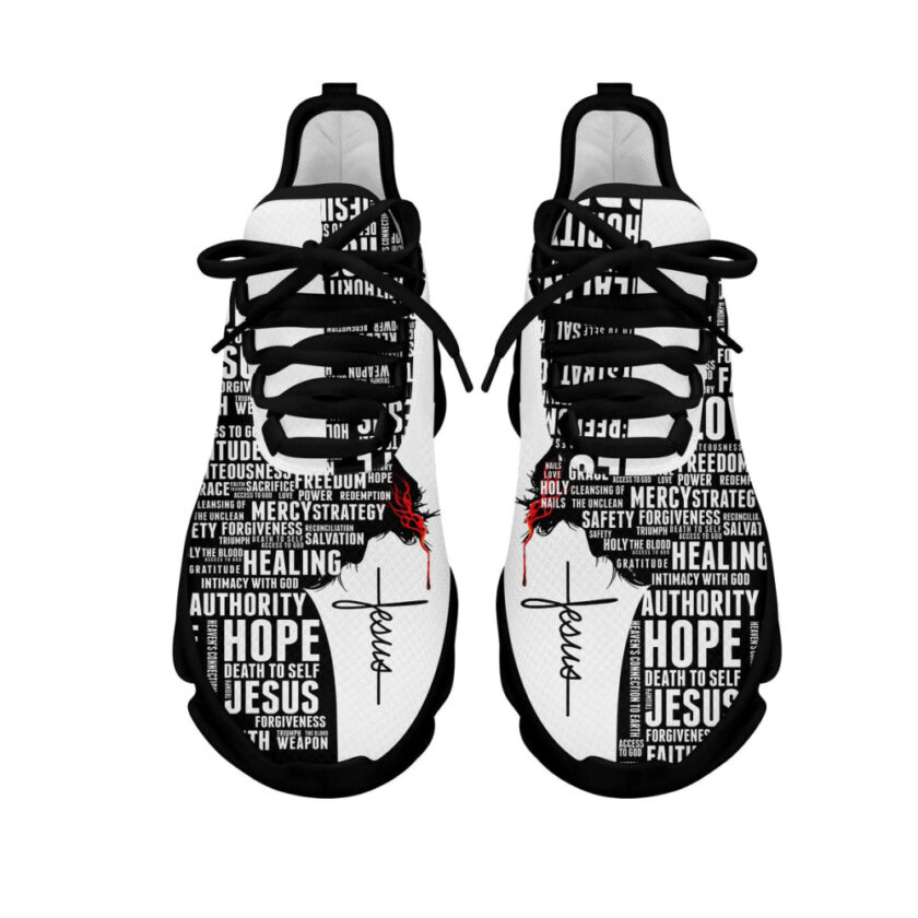 Jesus White Black Running Sneakers Max Soul Shoes For Men And Women - Image 4
