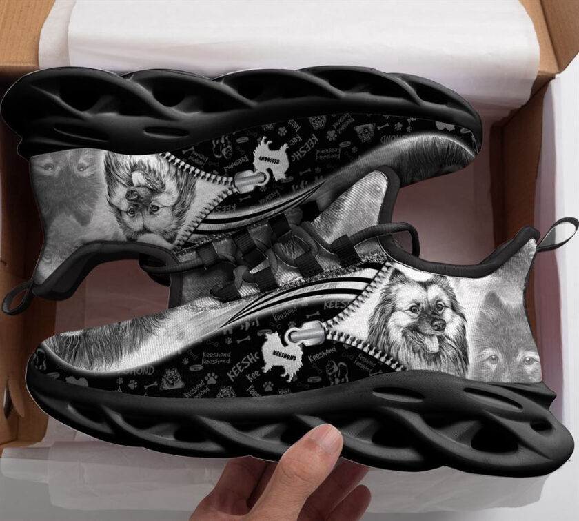 Keeshond Sketch Max Soul Shoes For Women Men Kid, Gift For Dog Lover - Image 2