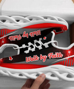 Red Jesus Walk By Faith Running Sneakers 3 Max Soul Shoes  For Men And Women