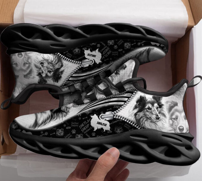 Shetland Sheepdog Sketch Max Soul Shoes For Women Men Kid, Gift For Dog Lover