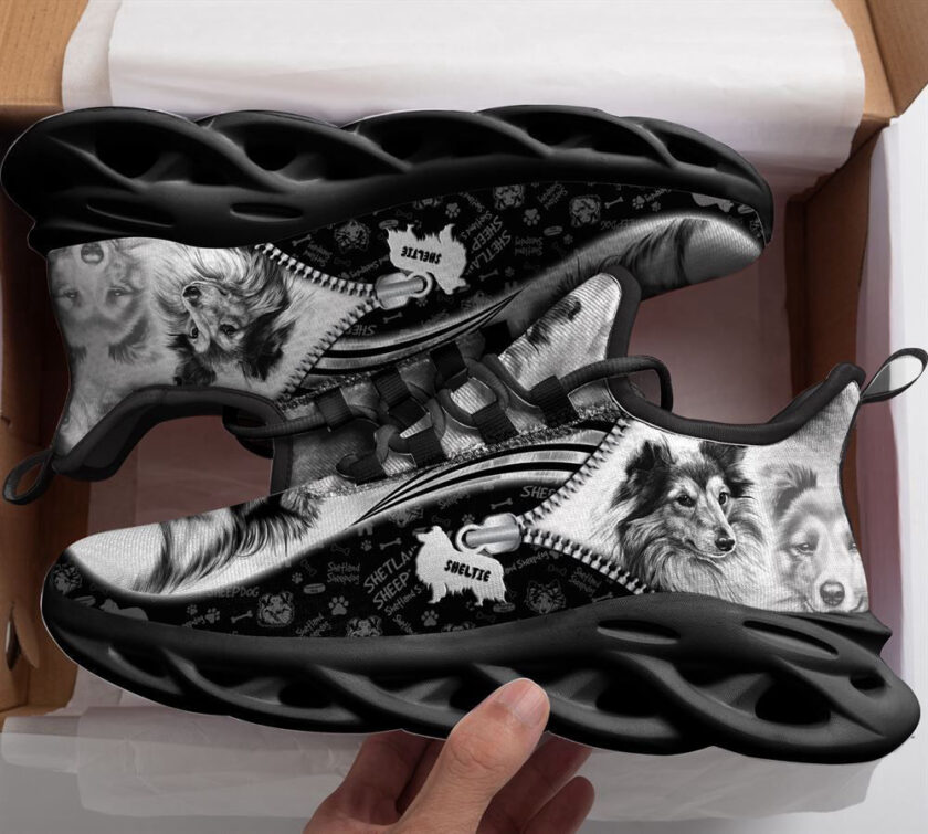 Shetland Sheepdog Sketch Max Soul Shoes For Women Men Kid, Gift For Dog Lover