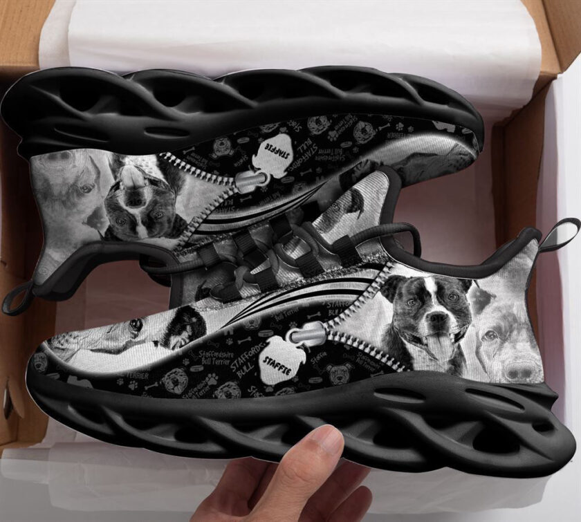 StafFordshire Bull Terrier Sketch Max Soul Shoes For Women Men Kid, Gift For Dog Lover - Image 2