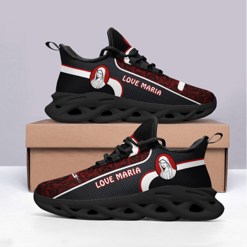 Virgin Mary Running Sneakers Max Soul Shoes - Christian Shoes For Men And Women - Image 3