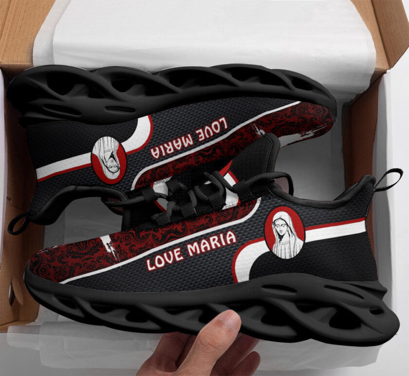 Virgin Mary Running Sneakers Max Soul Shoes - Christian Shoes For Men And Women - Image 2