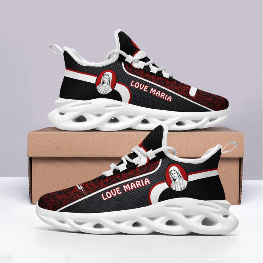 Virgin Mary Running Sneakers Max Soul Shoes - Christian Shoes For Men And Women - Image 4