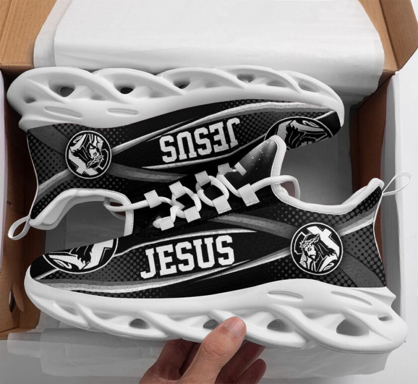 White And Black Jesus Running Sneakers Max Soul Shoes For Men And Women