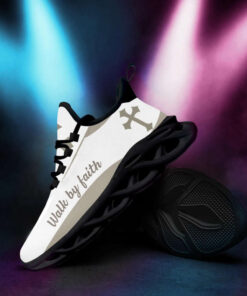White Jesus Walk By Faith Running Sneakers Max Soul Shoes For Men And Women